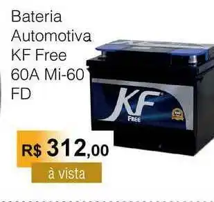 Bateira Automotiva Kf Free 60a Mi-60 Fd