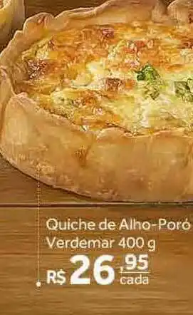 Verdemar Supermercado Quiche De Alho-poró Verdemar 400g oferta
