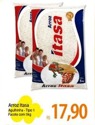 Atacadão Arroz Itasa Agulhinha-Tipo 1 Pacote com 5kg oferta