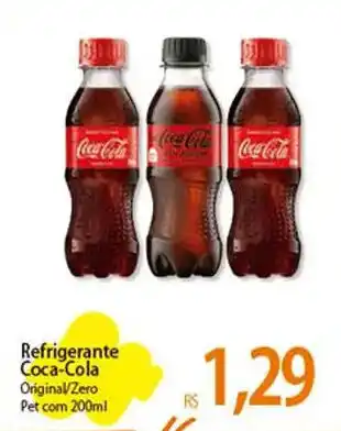 Atacadão Refrigerante Coca-Cola Original/Zero Pet com 200ml oferta
