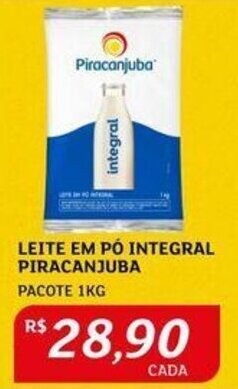 LEITE EM PÓ INTEGRAL PIRACANJUBA PACOTE 1KG