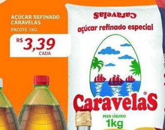 AÇÚCAR REFINADO CARAVELAS PACOTE 1KG
