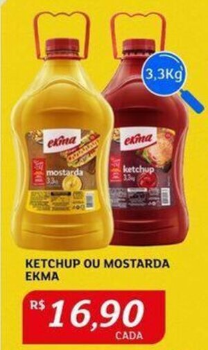 Assaí Atacadista KETCHUP OU MOSTARDA EKMA 3.3kg oferta