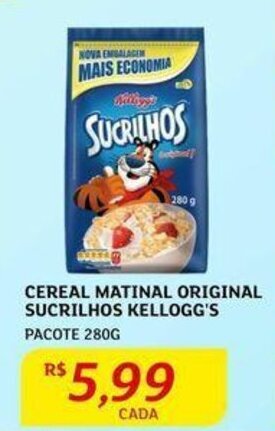 Assaí Atacadista CEREAL MATINAL ORIGINAL SUCRILHOS KELLOGG'S PACOTE 280G oferta