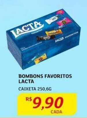 Assaí Atacadista BOMBONS FAVORITOS LACTA CAIXETA 250,6G oferta