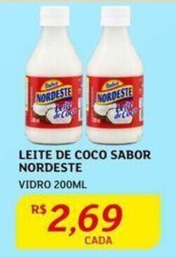 Assaí Atacadista LEITE DE COCO SABOR NORDESTE VIDRO 200ML oferta