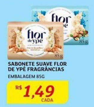 Assaí Atacadista SABONETE SUAVE FLOR DE YPÊ FRAGRÂNCIAS EMBALAGEM 85G oferta