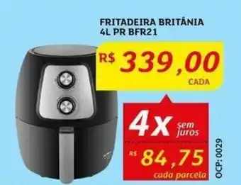 FRITADEIRA BRITÂNIA 4L PR BFR21