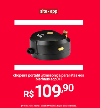 chopeira portátil ultrassônica para latas eos bierhaus ecp011
