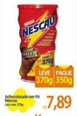 Atacadão Achocolatado em Pó Nescau Lata com 370g oferta
