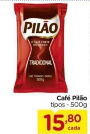 Carrefour Café Pilão tipos - 500g oferta