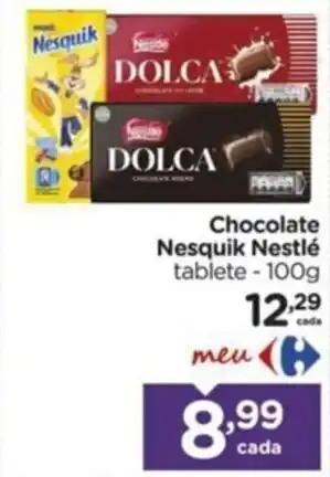 Carrefour Chocolate Nesquik Nestlé tablete - 100g oferta