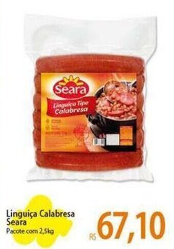Atacadão Linguiça Calabresa Seara Pacote com 2,5kg oferta