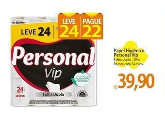 Atacadão Papel Higiênico Personal Vip Folha dupla - 30m Pacote com 24 rolos oferta