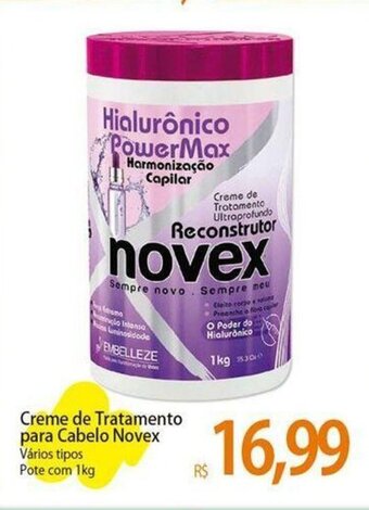 Atacadão Creme de Tratamento para Cabelo Novex Vários tipos Pote com 1kg oferta