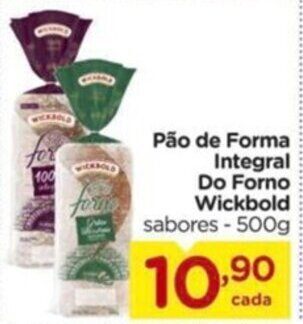 Carrefour Pão de Forma Integral Do Forno Wickbold sabores - 500g oferta