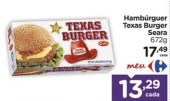 Carrefour Hambúrguer Texas Burger Seara 672g oferta