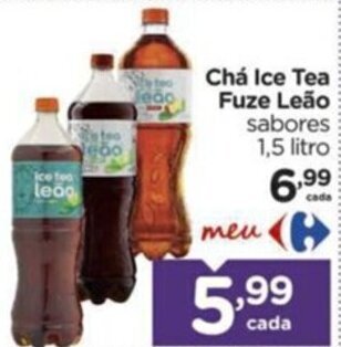 Carrefour Chá Ice Tea Fuze Leão sabores 1,5 litro oferta