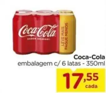 Coca-Cola embalagem c/ 6 latas - 350ml