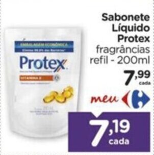Carrefour Sabonete Líquido Protex fragrâncias refil - 200ml oferta