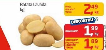 Batata lavada kg