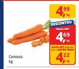 Tenda Atacado Cenoura kg oferta