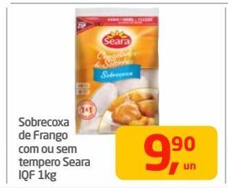 Tenda Atacado Sobrecoxa de frango com ou sem tempero seara iqf 1kg oferta