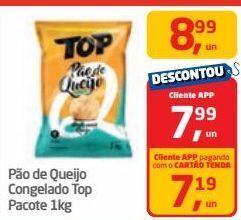 Tenda Atacado Pão de queijo congelado top 1kg oferta