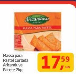 Tenda Atacado Massa para pastel cortada aricanduva pacote 2kg.. oferta