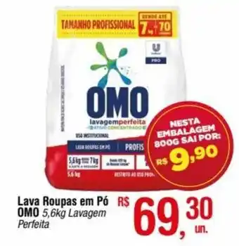 Fort Atacadista Lava Roupas em Pó OMO 5,6kg Lavagem Perfeita oferta