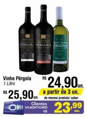 Fort Atacadista Vinho Pérgola 1 Litro oferta