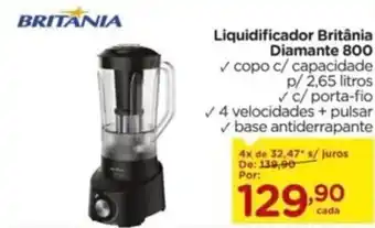 Carrefour Liquidificador Britânia Diamante 800 oferta