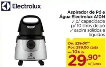 Carrefour Aspirador de Pó e Água Electrolux A1ON ✓ c/ capacidade p/10 litros de pó ✓ aspira sólidos e líquidos oferta
