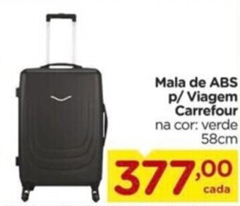 Carrefour Mala de ABS p/ Viagem Carrefour na cor: verde 58cm oferta