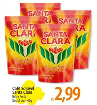 Atacadão Café Solúvel Santa Clara Extra Forte Sachê com 40g oferta