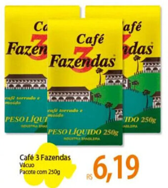 Atacadão Café 3 Fazendas Vácuo Pacote com 250g oferta