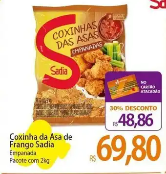 Atacadão Coxinha da Asa de Frango Sadia Empanada Pacote com 2kg oferta
