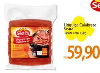 Atacadão Linguiça Calabresa Seara Pacote com 2,5kg oferta