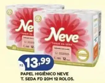 PAPEL HIGIÊNICO NEVE T. SEDA FD 20M 12 ROLOS.