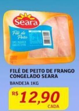 Assaí Atacadista FILÉ DE PEITO DE FRANGO CONGELADO SEARA BANDEJA 1KG oferta