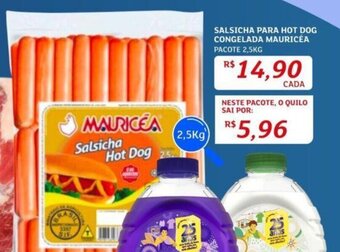 Assaí Atacadista SALSICHA PARA HOT DOG CONGELADA MAURICÉA PACOTE 2,5KG oferta