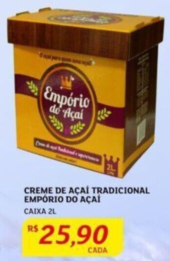 Assaí Atacadista CREME DE AÇAÍ TRADICIONAL EMPÓRIO DO AÇAÍ CAIXA 2L oferta
