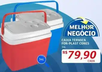 Assaí Atacadista CAIXA TÉRMICA FOR-PLAST CORES 34L oferta