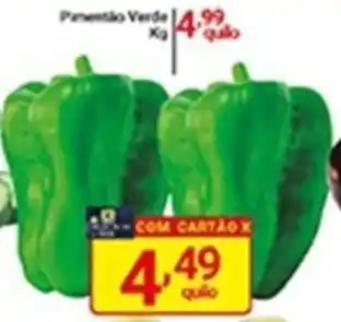 X Supermercados Pimentão verde kg oferta
