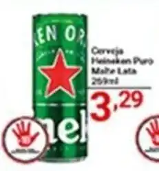 X Supermercados Cerveja Heineken Puro Malte Lata 269ml oferta