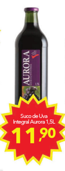 Lopes Supermercados Suco de Uva Integral Aurora 1.5L oferta