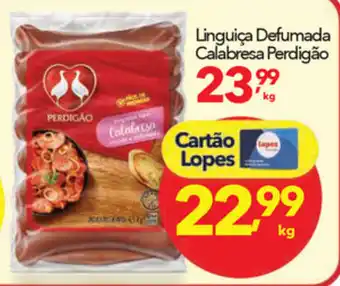 Lopes Supermercados Linguica Defumada Calabresa Perdigao 1kg oferta