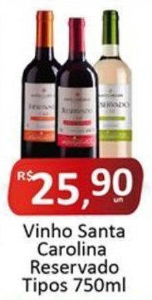 Rede Krill Vinho Santa Carolina Reservado Tipos 750ml oferta