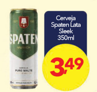 Lopes Supermercados Cerveja Spaten lata Sleek 350ml oferta