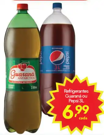 Lopes Supermercados Refrigerante Guarana ou Pepsi 3L oferta